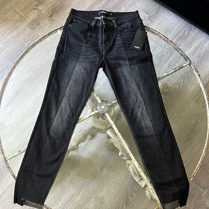 Hudson high rise black with some gray/white fading (how they came).